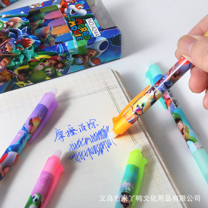 Wholesale 12pcs Stylish Erasable Blue Ink Click Gel Pens 0 5Mm For Students School Stationery