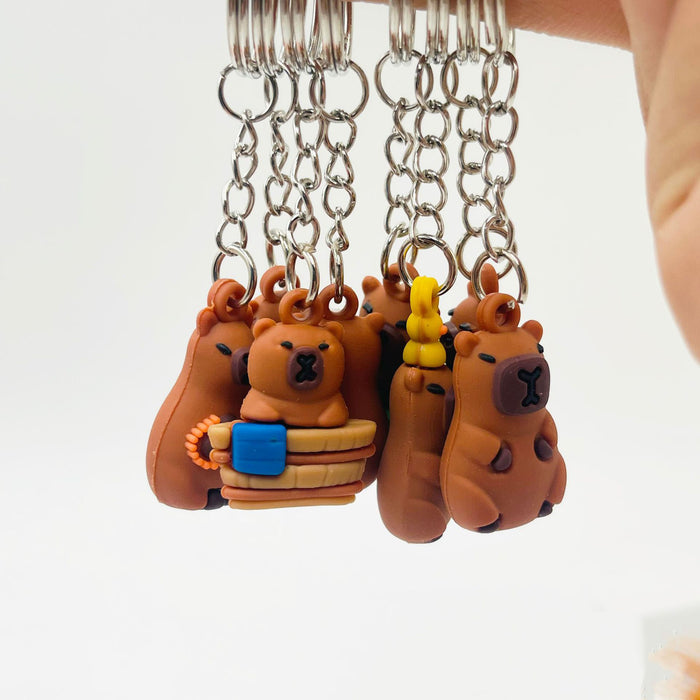 Wholesale  Cartoon Keychain Bag Pendant Soft Glue Doll  Keychain