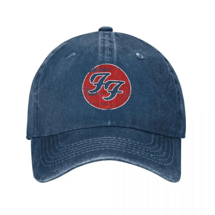 Wholesale Retro Rock Band Printed Baseball Cap Adjustable Black Curved Brim Dome Hat
