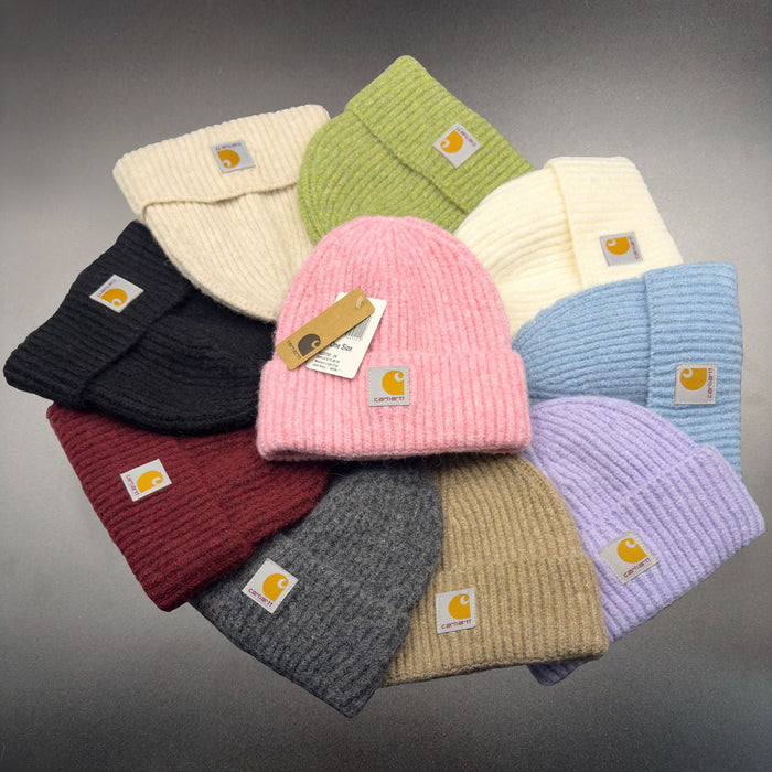 Wholesale Simple Warm Striped Knitted Hat