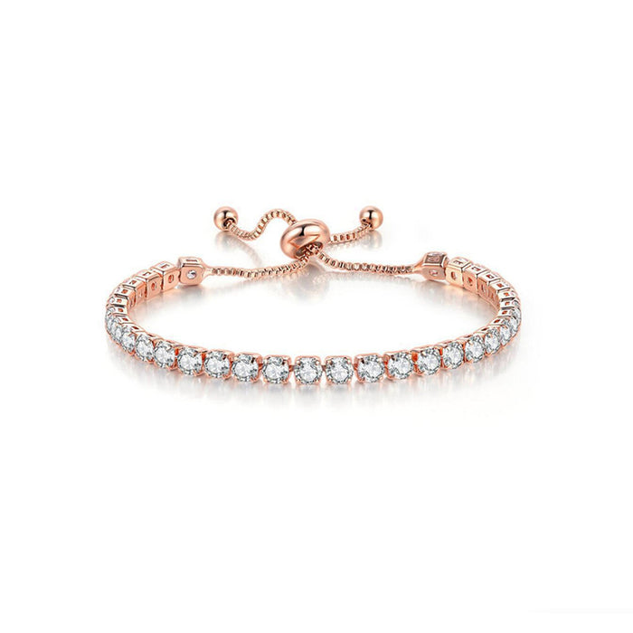 Wholesale New copper inlaid diamond bracelet with multiple rows full of diamonds and micro inlaid zircon bracelet