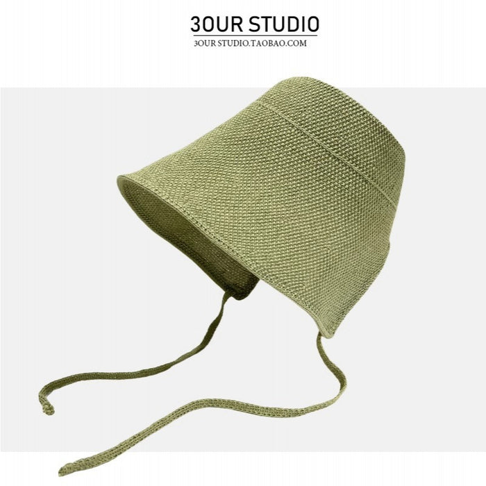 Wholesale Cotton and Straw Sun Hat Summer Big Brim Riding Sun Hat