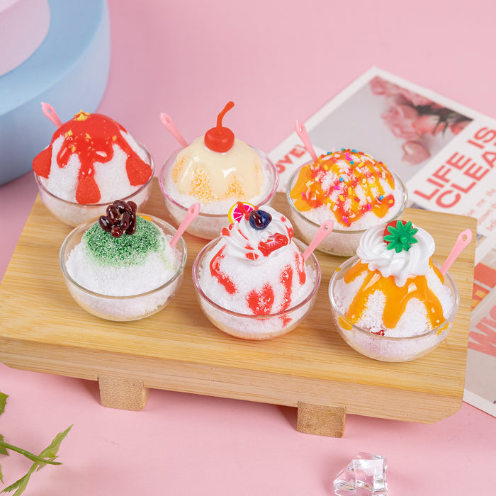 Wholesale Simulated Fruit Shaved Ice Food Pendant In PVC Trendy Bag Charm And Car Key Accessory For Summer MOQ≥5