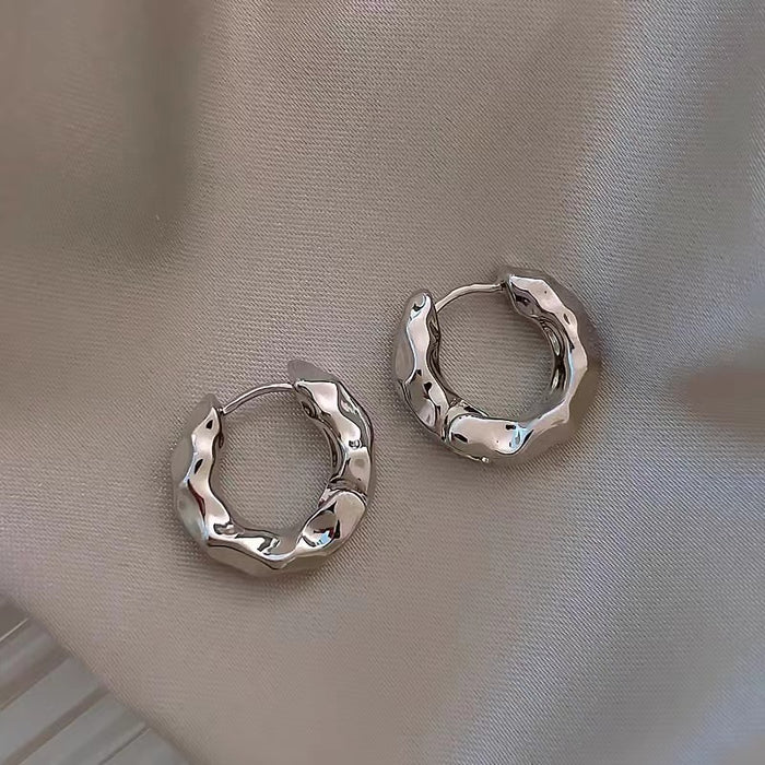 Wholesale Wrinkle Texture Alloy Earrings JDC-ES-Chengx011