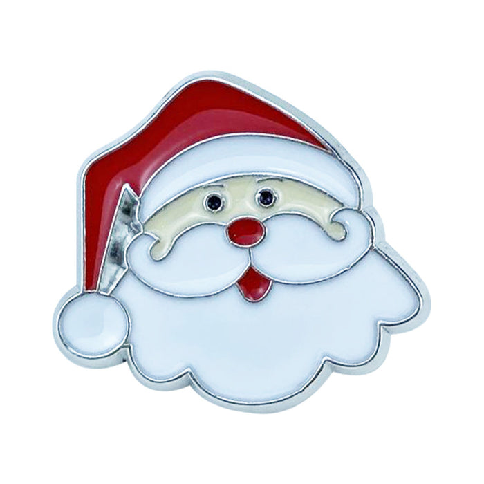 Wholesale Christmas Cartoon Brooch Set Santa Reindeer Tree Bell Zinc Alloy Pins Chic Holiday Party Accessor MOQ≥2y
