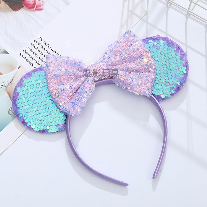 Wholesale Sequin Cartoon Bow Headband JDC-HD-MeiY012