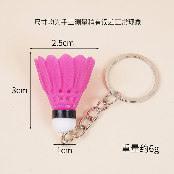 Wholesale Badminton Keychain Pendant PVC Sports DIY Accessory MOQ≥5