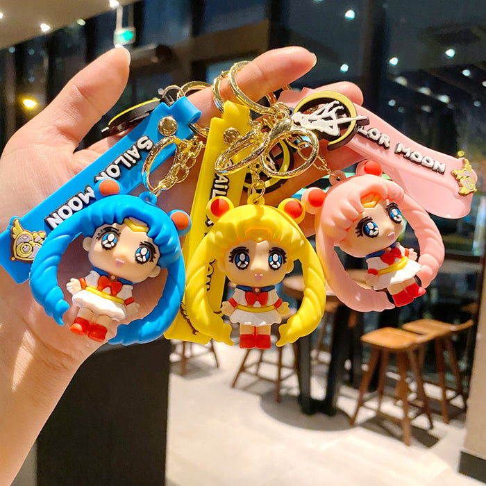 Wholesale Cartoon Cartoon keychain creative car key chain ring accessories bag pendant female