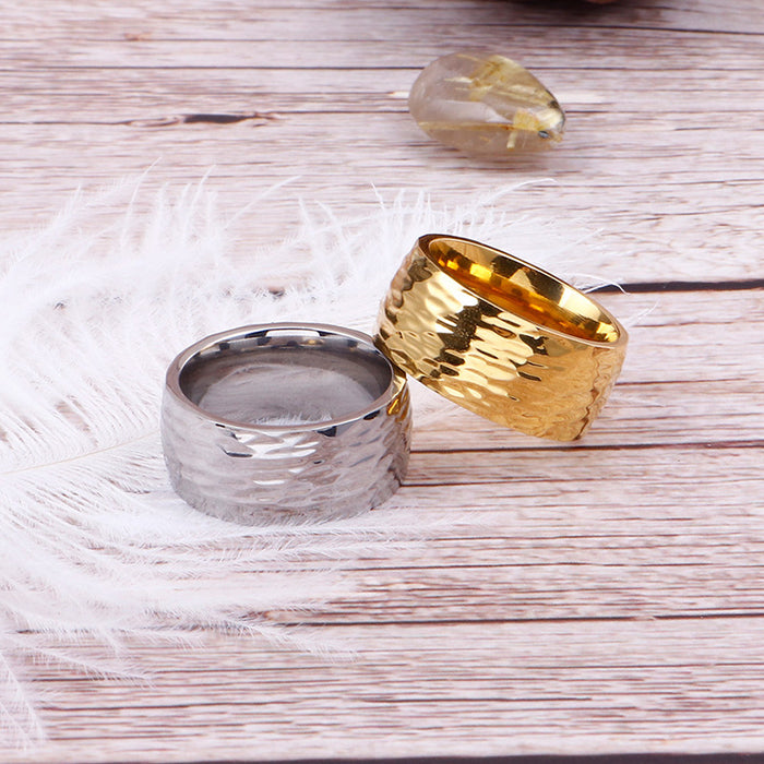 Wholesale Simple Stainless Steel Irregular Pattern Ring