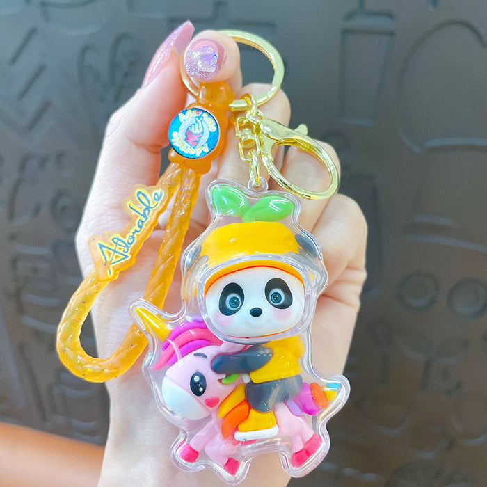 Wholesale Acrylic Shell Panda Keychain JDC-KC-YanG049