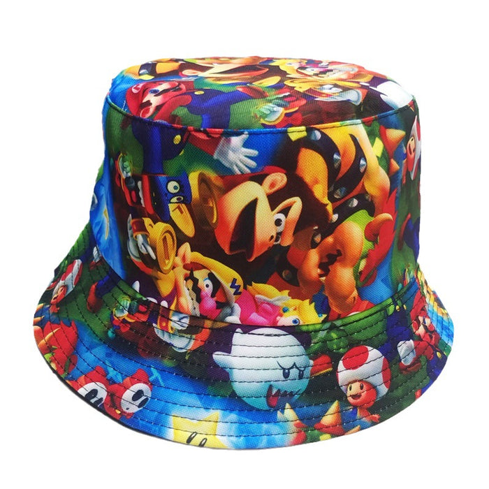 Wholesale Cartoon Print Cotton Bucket Hat JDC-FH-BoD017