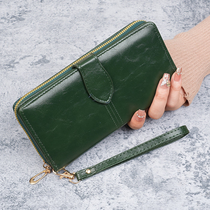 Wholesale Solid Color PU Leather Long Wallet Women Large Fashion Accessory Boutique MOQ≥3