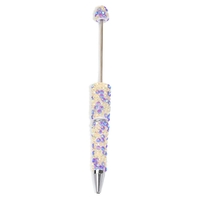 Wholesale Creative DIY full diamond beaded ballpoint pen multicolor plastic beaded pen hand-set diamond beaded pen