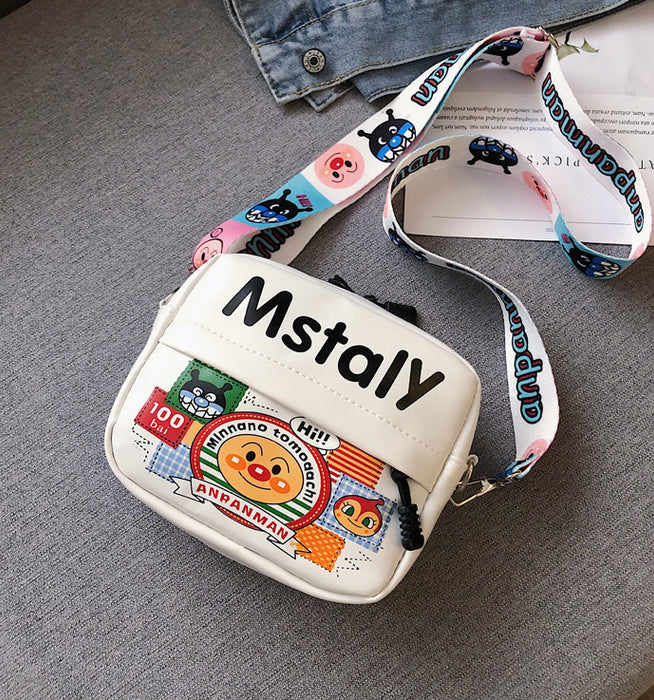 Wholesale Cartoon Bag Casual Crossbody Bag Student Kidsren' s Square Bag Niche Cute Pu Ladies Canvas Bag