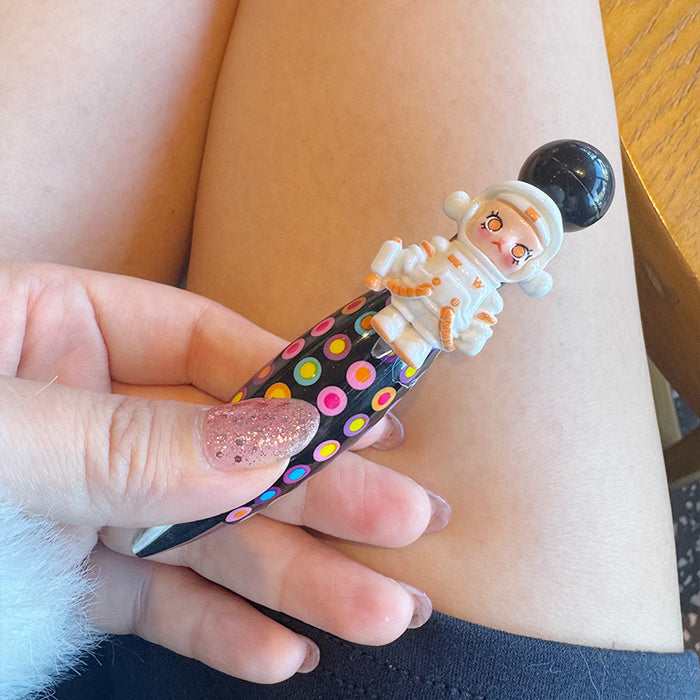 Wholesale Cute and simple soft-grip ballpoint pen with doll decoration