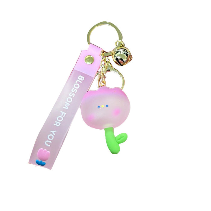 Llavero de tulipán de resina al por mayor JDC-KC-CHAOHE003