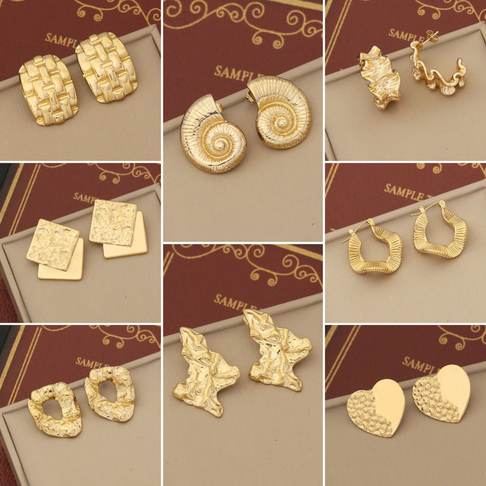 Wholesale Stainless Steel Personalized Irregular Earrings JDC-ES-BingM030