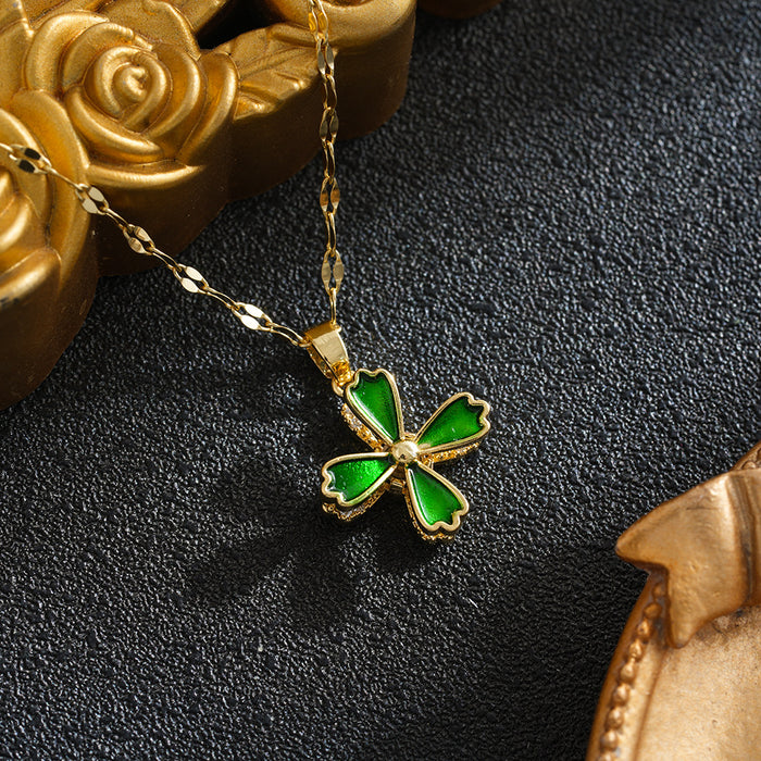 Wholesale Rotating Bauhinia Flower Necklace