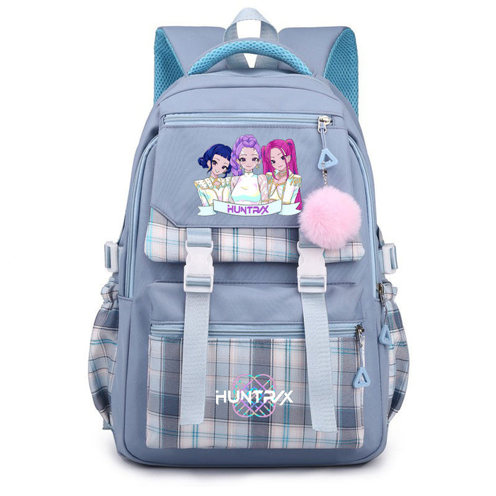 Wholesale K-pop printed large-capacity student backpack bags for middle and high school students.