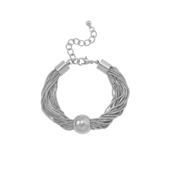 Wholesale Jewelry pendant, necklace, multi-layer chain, collarbone necklace, temperament, round ball, personalized necklace