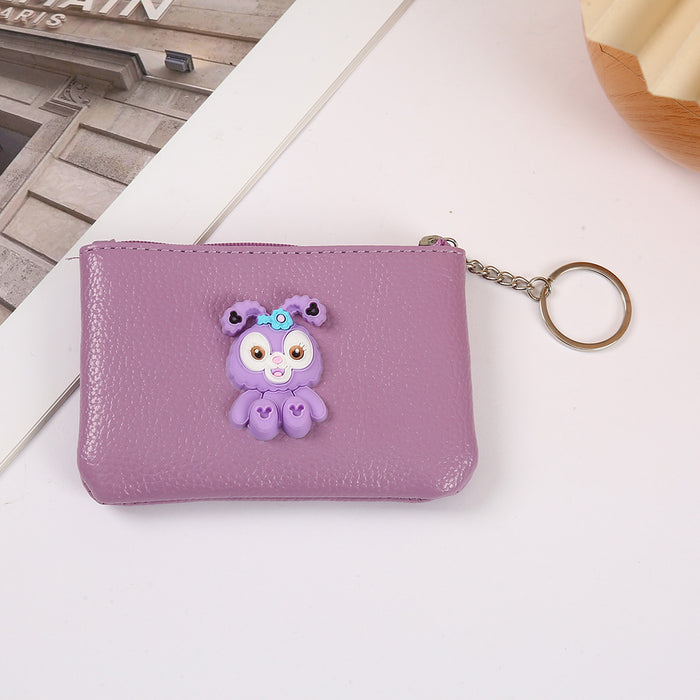 Wholesale Cartoon Cute PU Zipper Coin Purse Keychain JDC-KC-YiK008