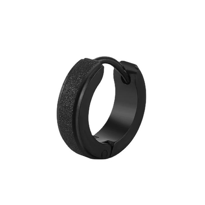 Wholesale Fashionable Step Ear Buckle Personalized New Exaggerated Fashion Titanium Steel Ear Ring Hand Polished