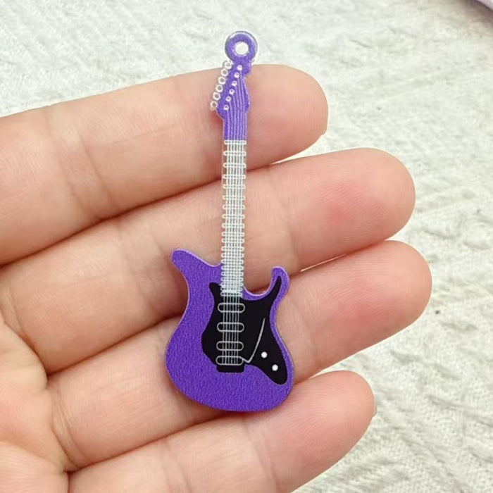 Wholesale 10 PCS Colorful acrylic guitar accessory charms