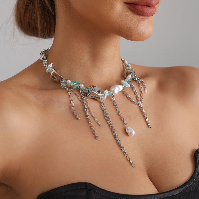 Wholesale Special-Shaped Beaded Splicing Necklace
