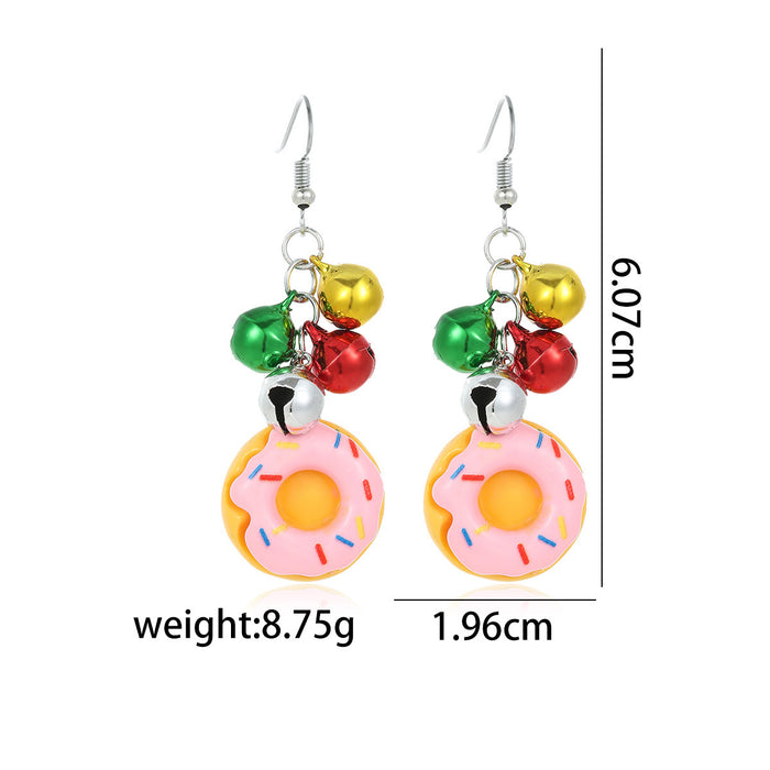 Wholesale Alloy bell snowman elk gingerbread man earrings Christmas earrings