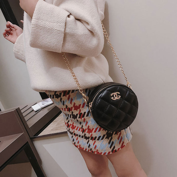 Wholesale Round chain small bag, fashionable crossbody cross bag