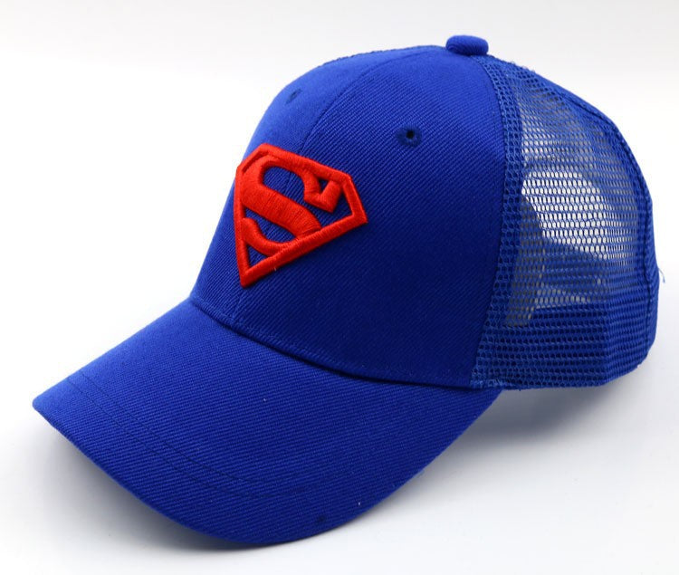 Wholesale Red Solid Color Kids Baseball Cap With Wide Brim Sunscreen Dome Top Trendy Gift