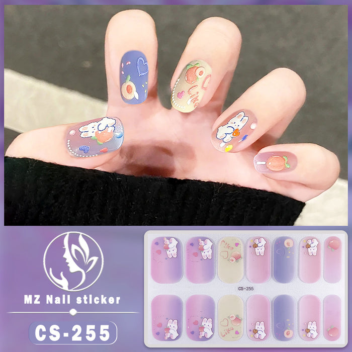 Wholesale No-bake Gel Waterproof Long-lasting 3D Nail Stickers JDC-NS-ARS006