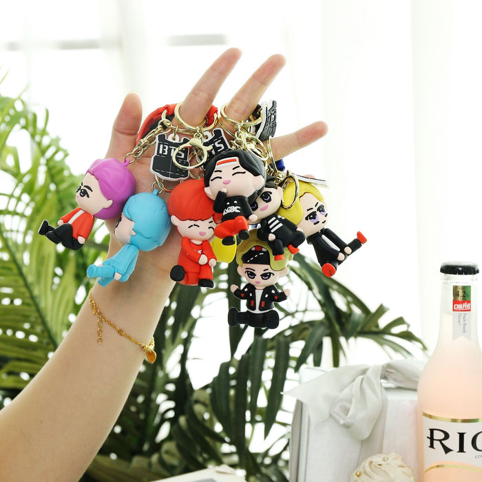 Wholesale Silicone Cartoon Doll Keychain JDC-KC-AnHe001