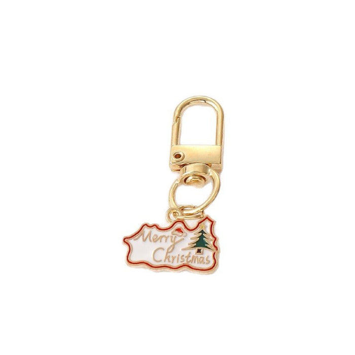 Wholesale Christmas Series Keychain Christmas Tree Alloy Oil Drop Pendant Creative Gift Christmas Decoration