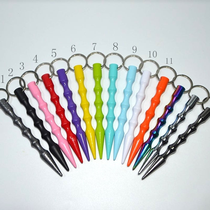 Wholesale Aluminum Alloy Multifunctional Pen Shaped Stick Keychain JDC-KC-KB020