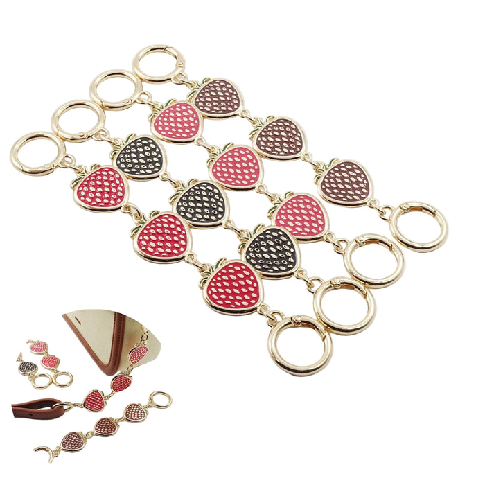 Wholesale Heart-shaped bag strap with extension chain Keychains