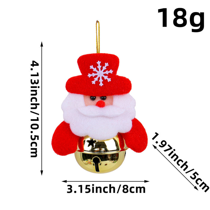 Wholesale Christmas tree pendant,  elderly figurine,  holding bell,  Christmas decoration supplies