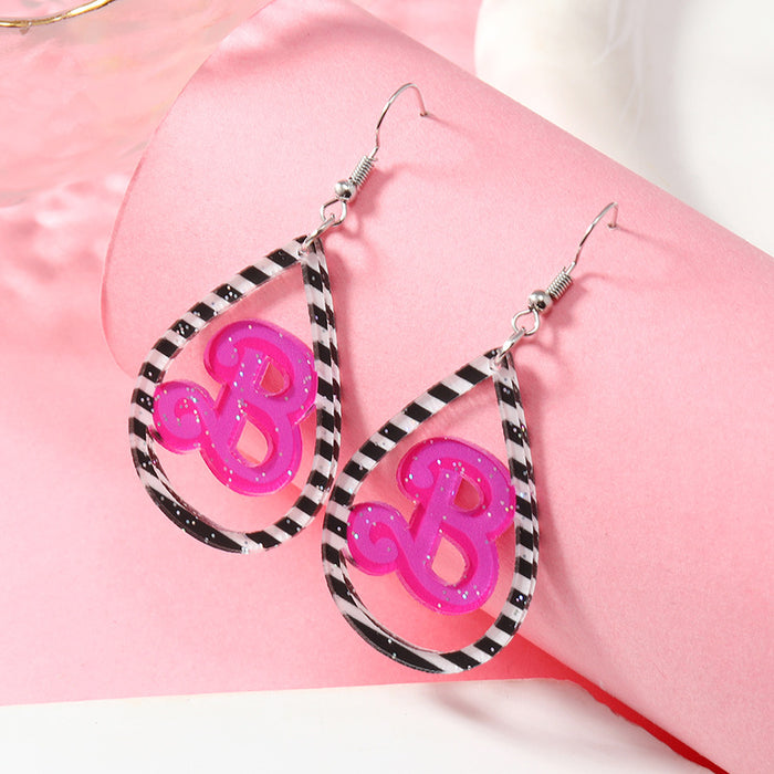 Wholesale Love Lady Apple Teacher Acrylic Earrings JDC-ES-FSY001