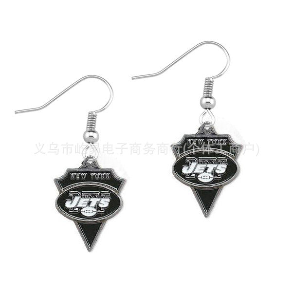 Wholesale Rugby team logo earrings