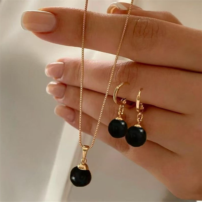 Wholesale Earrings and Necklace Imitation Pearl Jewelry Set