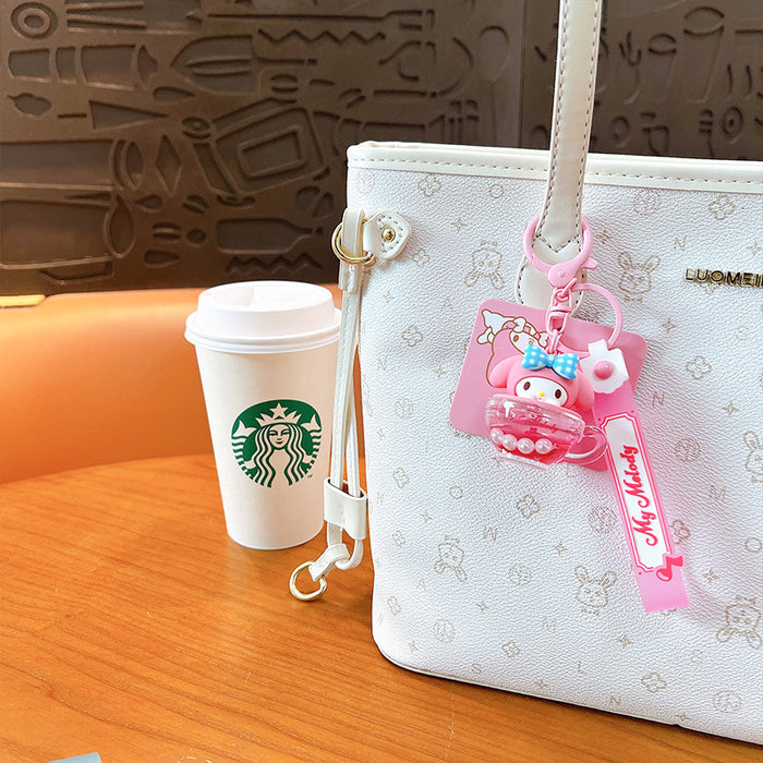 Wholesale Acrylic Coffee Cup Cute Liquid Quicksand Keychain JDC-KC-YanG064