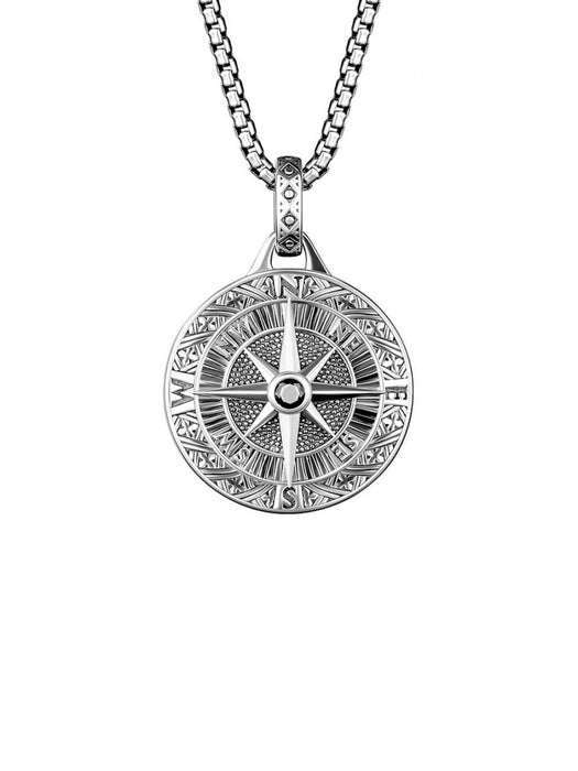 Wholesale Alloy compass pendant necklace for men