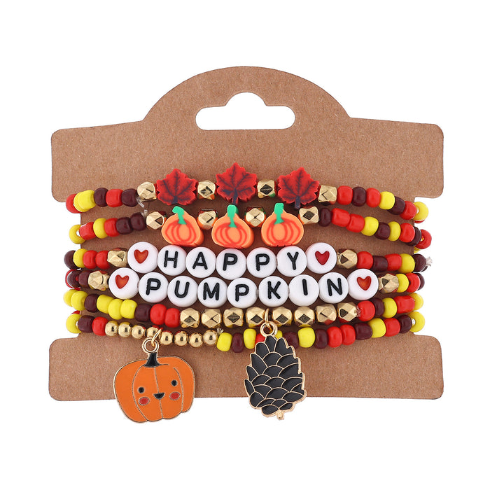 Wholesale Thanksgiving-themed polymer clay bracelet