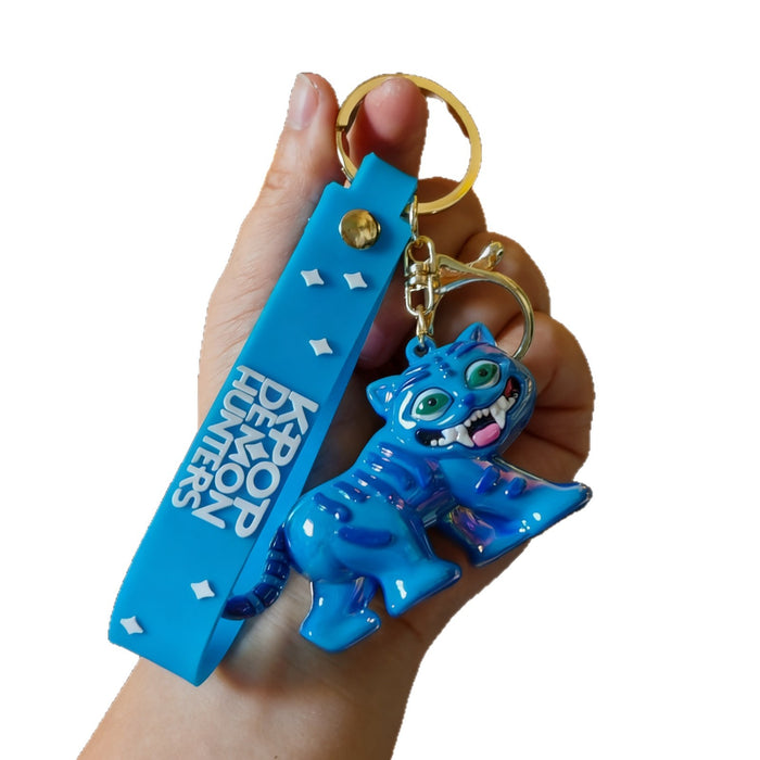 Wholesale KPOP Cute Cartoon Electroplated Silicone Keychain