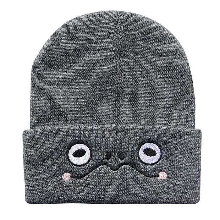 Wholesale Frog Eyes Embroidery Acrylic Knitted Beanie Hat JDC-FH-LvH014