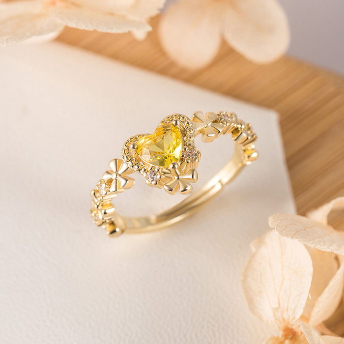 Wholesale Exquisite inlaid ring with trendy and personalized design, high-end temperament