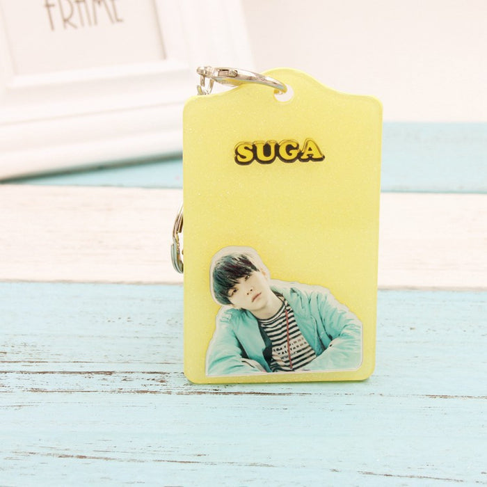 Wholesale Ticket Holder Acrylic Card Holder Keychain JDC-KC-HanTian007