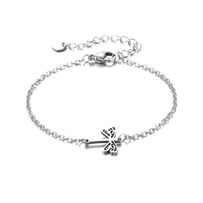 Wholesale Glossy Hollow Stainless Steel Dragonfly Bracelet JDC-BT-Mingm010