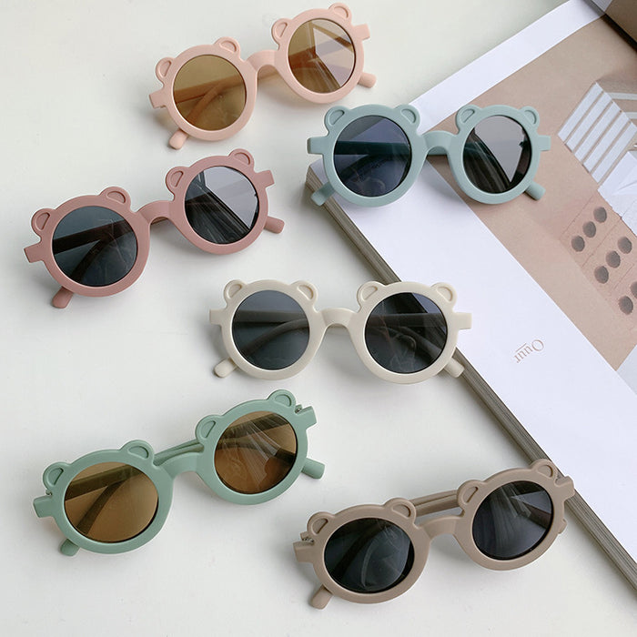Wholesale Round frame children's sunglasses, cute sunshade selfie glasses for children, baby sunglasses