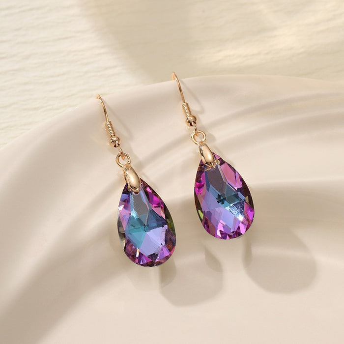 Wholesale Drop-shaped Inlaid Cat's Eye Earrings